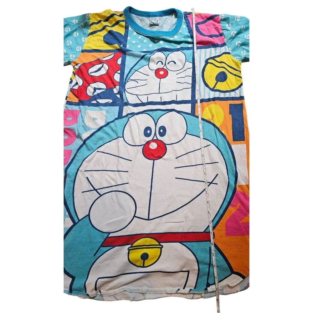 Doraemon Sleepwear Womens T-Shirt Dress Cartoon Design Cool Planet Thailand Sz F